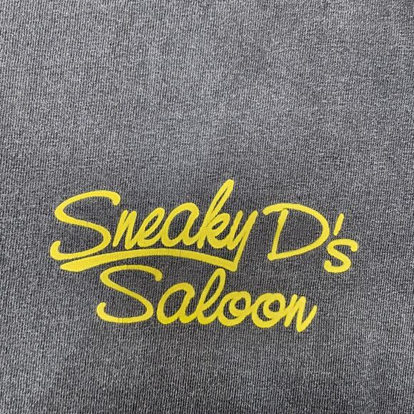 Sneaky Ds Saloon Mens Shirt Black Wolf Faded Thrashed Distressed St Pete Florida - Picture 6 of 9